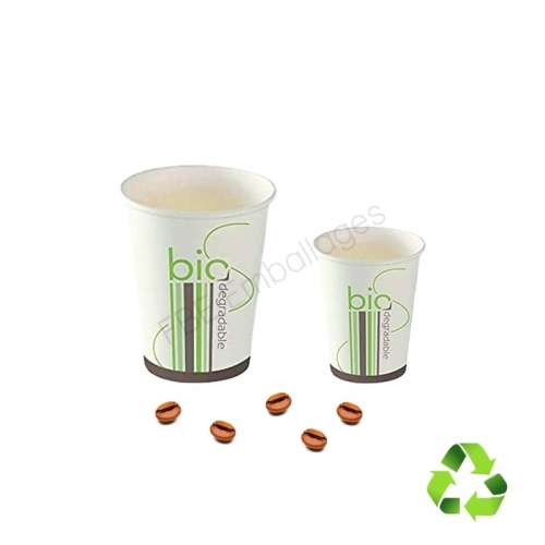 gobelets à café en carton biodégradable
