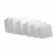 Barquette Cartybox opaque blanc avec couvercle
