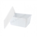 Barquette Cartybox opaque blanc avec couvercle
