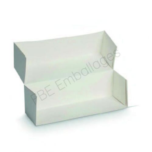 Boîte à bûche carton blanc 35x11x10cm - Ateliers Porraz