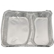 Plat en aluminium 2 compartiments