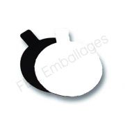 Support rond à languette blanc et noir