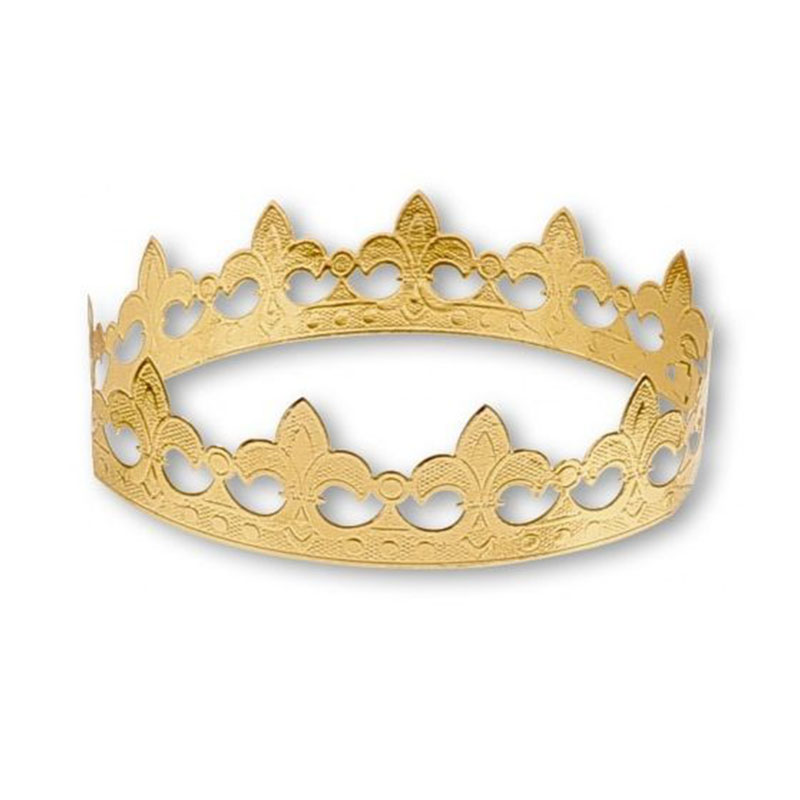 12 Couronnes Dorées + Autocollants Strass Pour La Galette Des Rois - Anniversaire, Fête, Accessoires Fun !